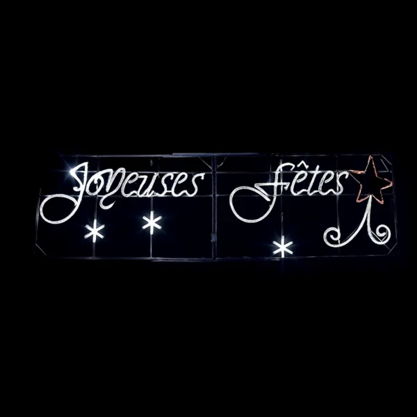 Traversée de rue Joyeuses Fêtes éclats comète