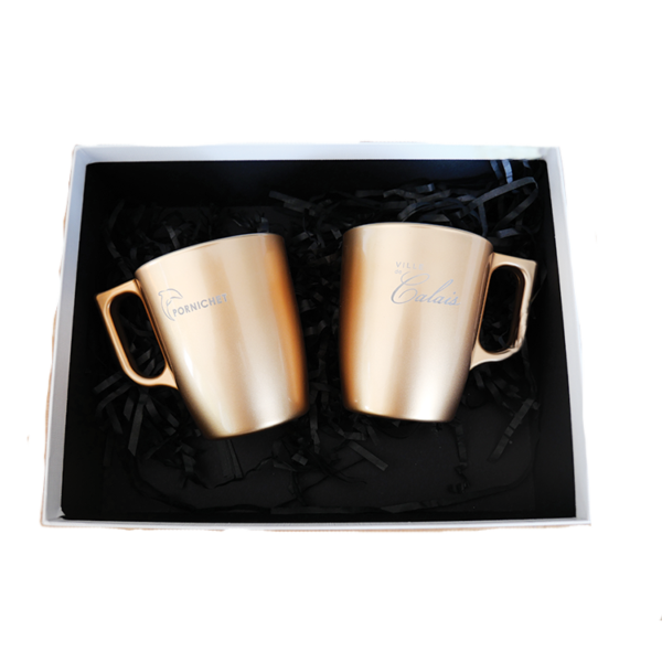 Tasses dorées personnalisées