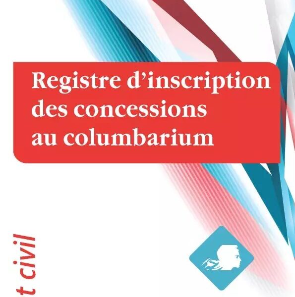 Registre d'inscription des concessions au columbarium