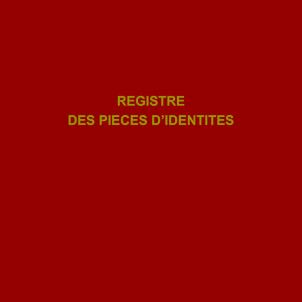 Registre des pièces d'identité - 200 pages