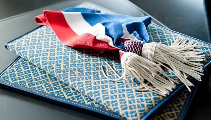 Écharpe tricolore argentée