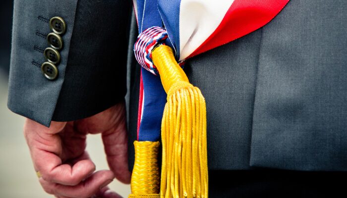 Écharpe tricolore dorée