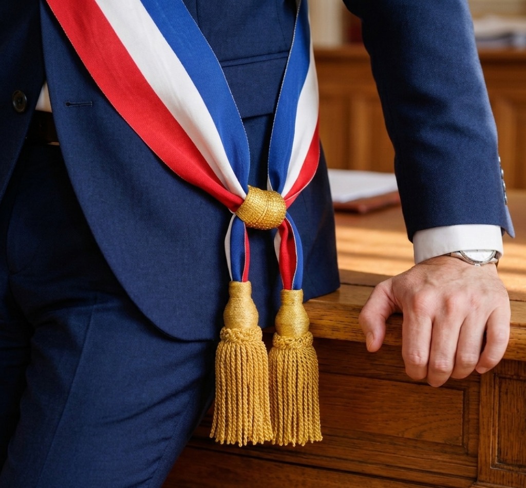 Écharpe tricolore dorée